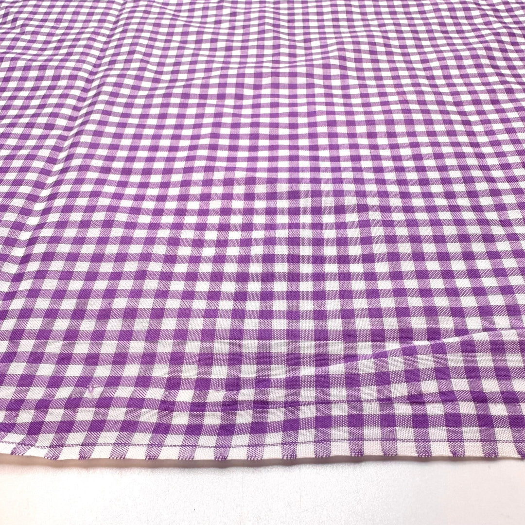 Purple People Pleaser - Poly/Cotton Woven - White/Purple Plaid - 2.35M Bundle - True Deadstock fabric Fabric by private - Sustainable Textile | FABCYCLE