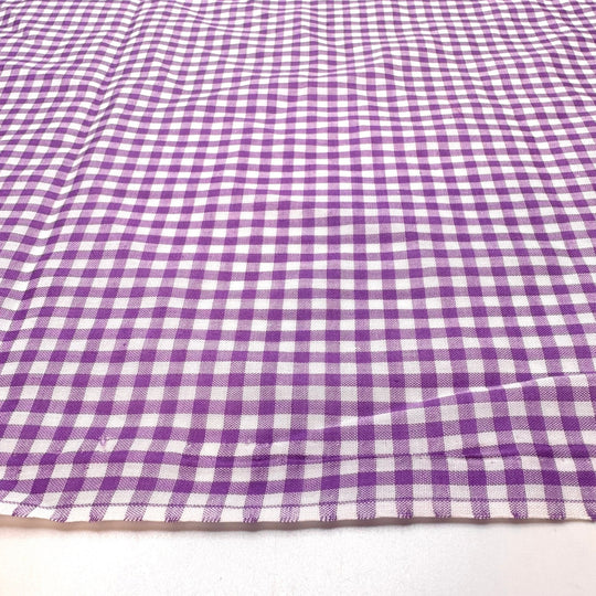 Purple People Pleaser - Poly/Cotton Woven - White/Purple Plaid - 2.35M Bundle - True Deadstock fabric Fabric by private - Sustainable Textile | FABCYCLE