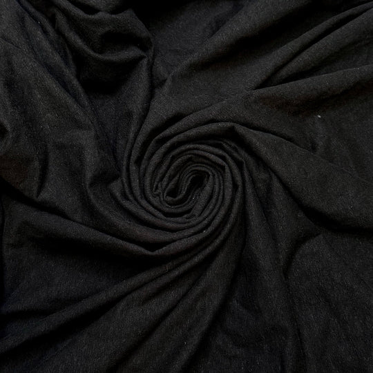 Put Differences Aside - Jersey Hemp Blend Knit - Black - 1.3M Bundle - True Deadstock fabric Fabric by private - Sustainable Textile | FABCYCLE