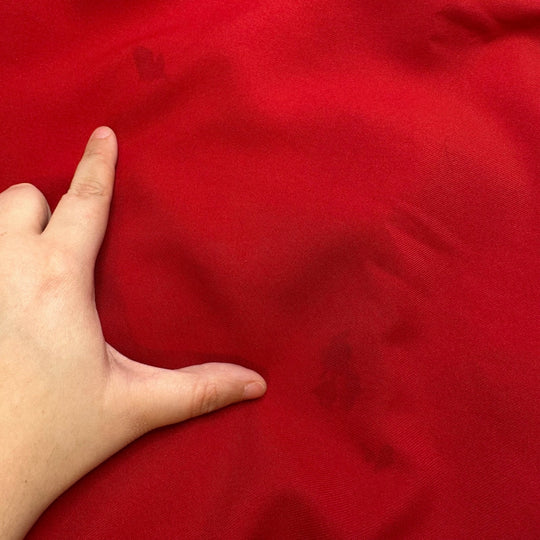 Put On Your Sunscreen - Poly Woven - Red - 2M Bundle - True Deadstock fabric Fabric by private - Sustainable Textile | FABCYCLE
