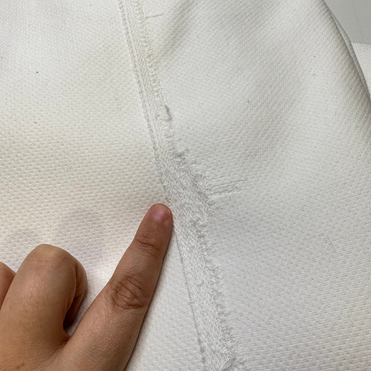 Putting Up Decorations - Double Knit Interlock Natural Blend Knit - White - Bundles - True Deadstock fabric Fabric by private - Sustainable Textile | FABCYCLE