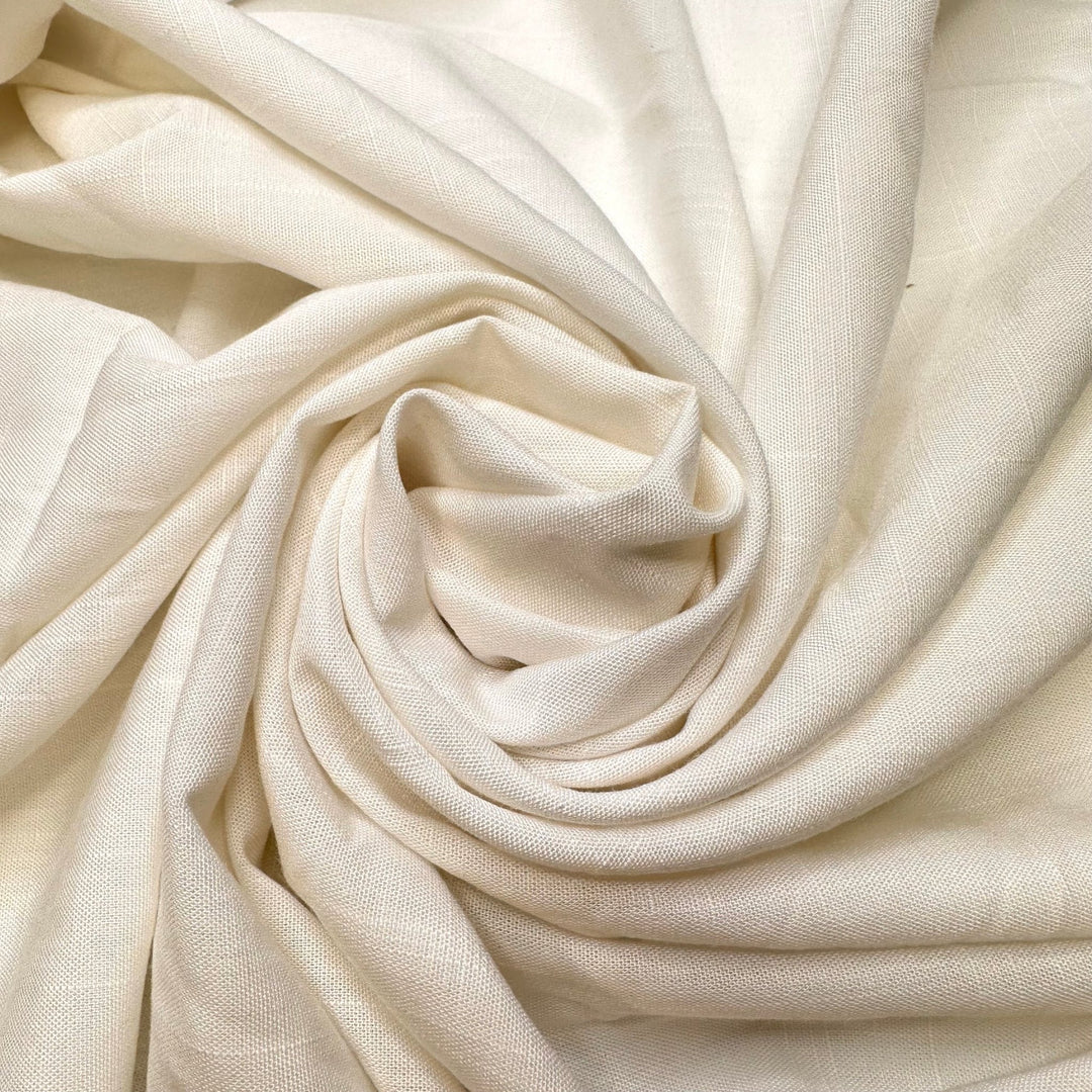 Putting Up Fliers - Polyester Blend Woven - Cream - 2.95M Bundle - True Deadstock fabric Fabric by private - Sustainable Textile | FABCYCLE