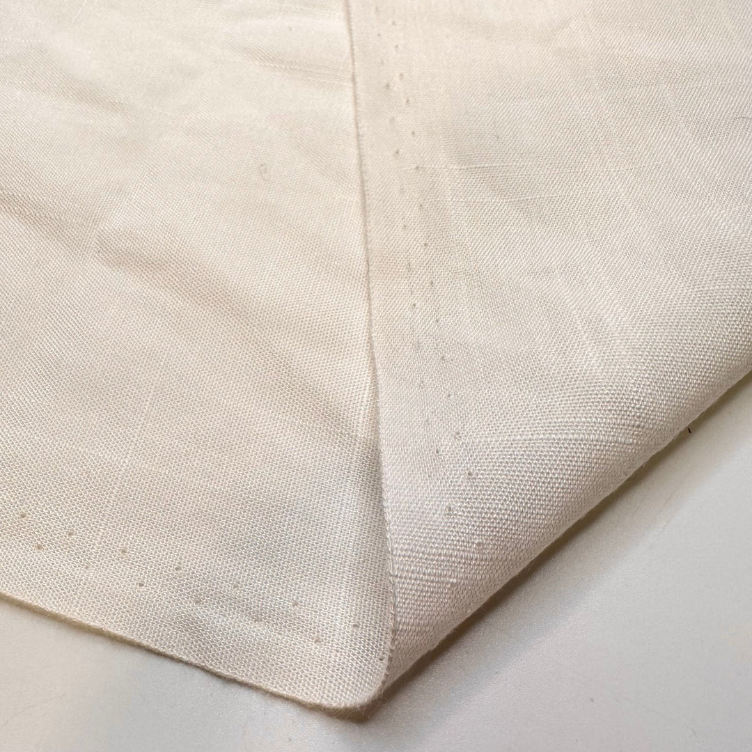 Putting Up Fliers - Polyester Blend Woven - Cream - 2.95M Bundle - True Deadstock fabric Fabric by private - Sustainable Textile | FABCYCLE