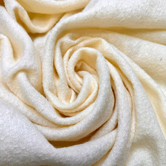 Quality Time With The Family - Crepe Wool Woven - Cream - 1.9M Bundle - True Deadstock fabric Fabric by private - Sustainable Textile | FABCYCLE