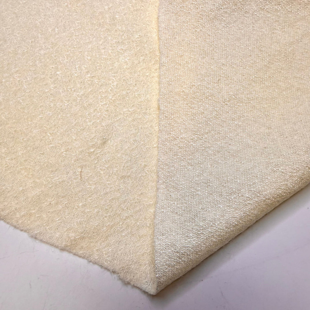 Quality Time With The Family - Crepe Wool Woven - Cream - 1.9M Bundle - True Deadstock fabric Fabric by private - Sustainable Textile | FABCYCLE
