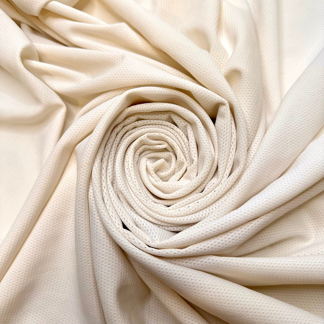 Quartz Sceptre - Sport Mesh Poly/Spandex Knit - White - 2M Bundle - True Deadstock fabric Fabric by private - Sustainable Textile | FABCYCLE