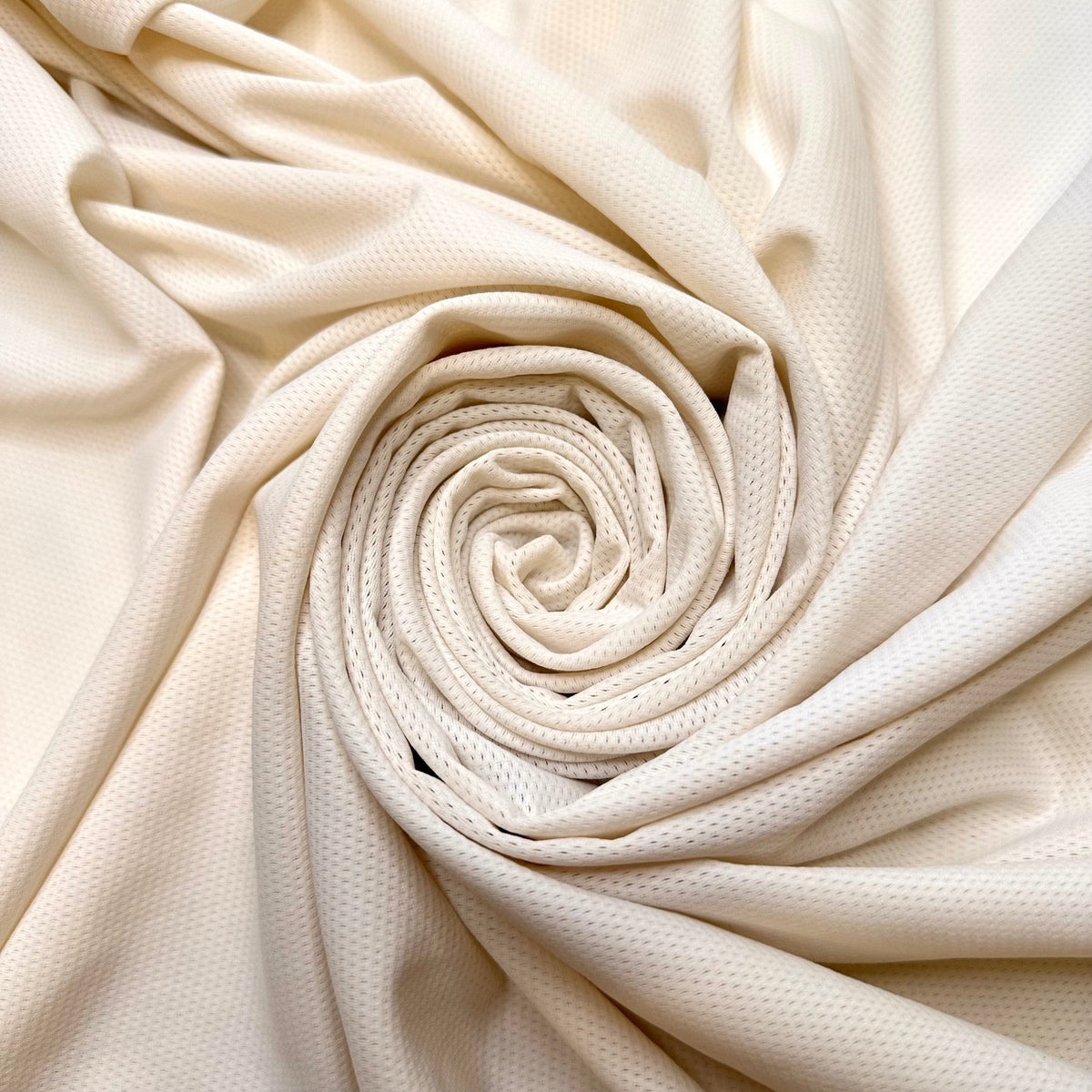Quartz Sceptre - Sport Mesh Poly/Spandex Knit - White - 2M Bundle - True Deadstock fabric Fabric by private - Sustainable Textile | FABCYCLE