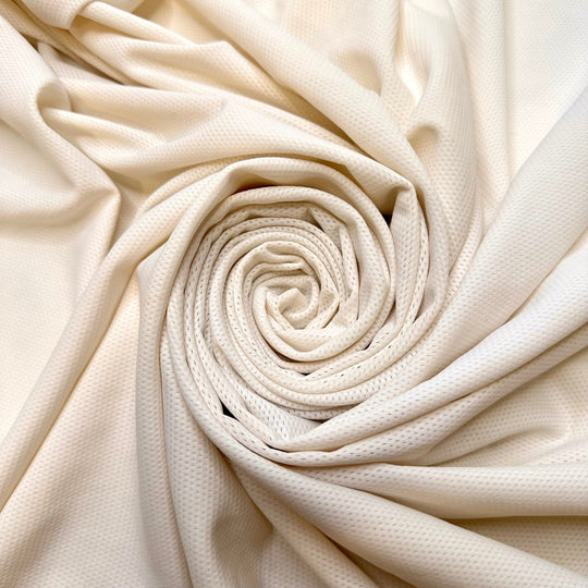 Quartz Sceptre - Sport Mesh Poly/Spandex Knit - White - 2M Bundle - True Deadstock fabric Fabric by private - Sustainable Textile | FABCYCLE