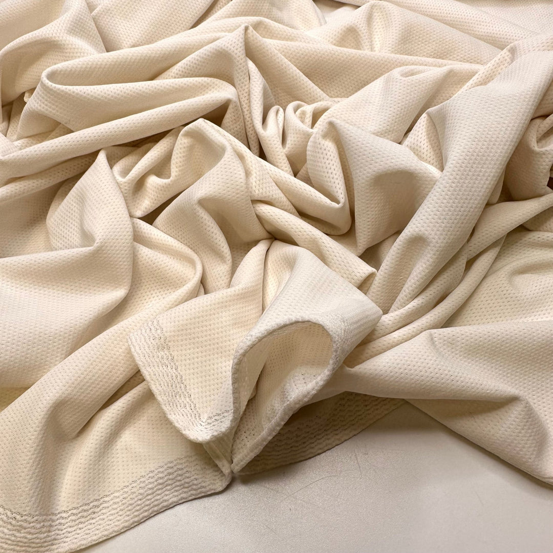 Quartz Sceptre - Sport Mesh Poly/Spandex Knit - White - 2M Bundle - True Deadstock fabric Fabric by private - Sustainable Textile | FABCYCLE