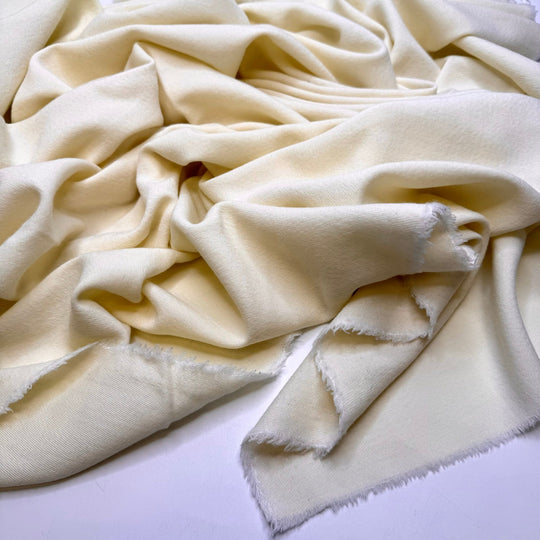 Quasar - Twill Weave Wool Woven - Cream - 2.9M Bundle - True Deadstock fabric Fabric by private - Sustainable Textile | FABCYCLE