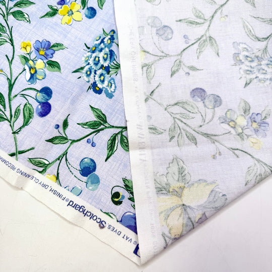 Quilt-A-Thon - Cotton Woven - Light Blue Multi Floral - 0.9M Bundle - True Deadstock fabric Fabric by private - Sustainable Textile | FABCYCLE