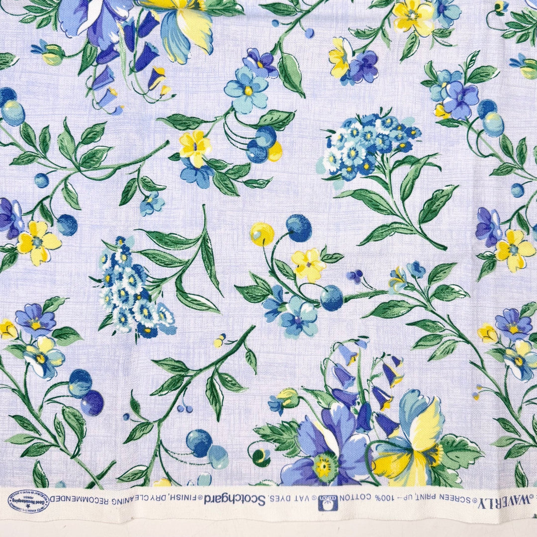 Quilt-A-Thon - Cotton Woven - Light Blue Multi Floral - 0.9M Bundle - True Deadstock fabric Fabric by private - Sustainable Textile | FABCYCLE