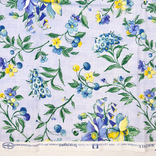 Quilt-A-Thon - Cotton Woven - Light Blue Multi Floral - 0.9M Bundle - True Deadstock fabric Fabric by private - Sustainable Textile | FABCYCLE