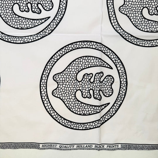 Quilt Or Be Quilted - Batik Cotton Woven - White/Black Abstract - 0.85M Bundle - True Deadstock fabric Fabric by private - Sustainable Textile | FABCYCLE