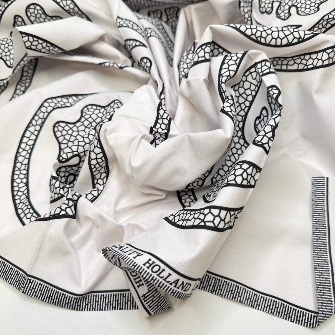 Quilt Or Be Quilted - Batik Cotton Woven - White/Black Abstract - 0.85M Bundle - True Deadstock fabric Fabric by private - Sustainable Textile | FABCYCLE