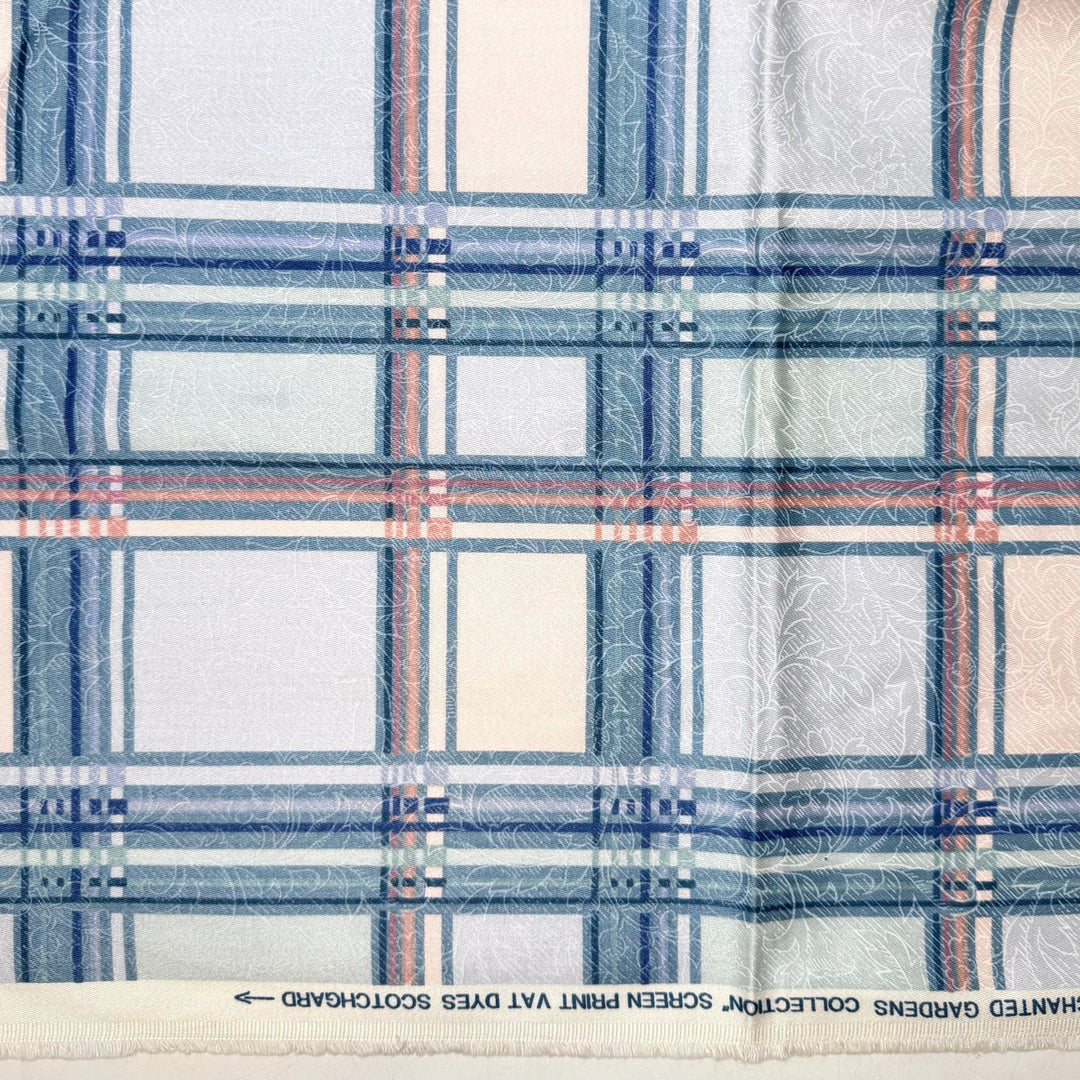 Quilt-y Conscience - Cotton Woven - Light White/Blue Plaid - 0.95M Bundle - True Deadstock fabric Fabric by private - Sustainable Textile | FABCYCLE