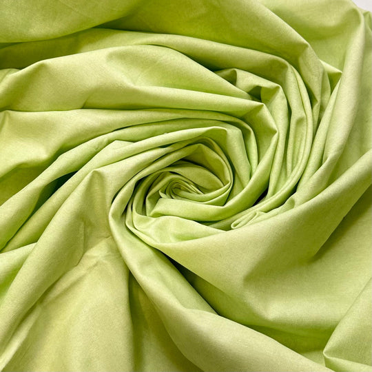 Quilted Landscape Painting - Cotton Woven - Light Green - 2.5M Bundle - True Deadstock fabric Fabric by private - Sustainable Textile | FABCYCLE