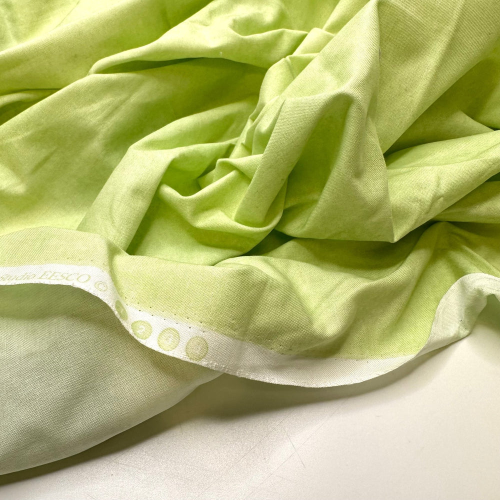 Quilted Landscape Painting - Cotton Woven - Light Green - 2.5M Bundle - True Deadstock fabric Fabric by private - Sustainable Textile | FABCYCLE