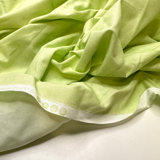 Quilted Landscape Painting - Cotton Woven - Light Green - 2.5M Bundle - True Deadstock fabric Fabric by private - Sustainable Textile | FABCYCLE