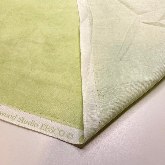 Quilted Landscape Painting - Cotton Woven - Light Green - 2.5M Bundle - True Deadstock fabric Fabric by private - Sustainable Textile | FABCYCLE