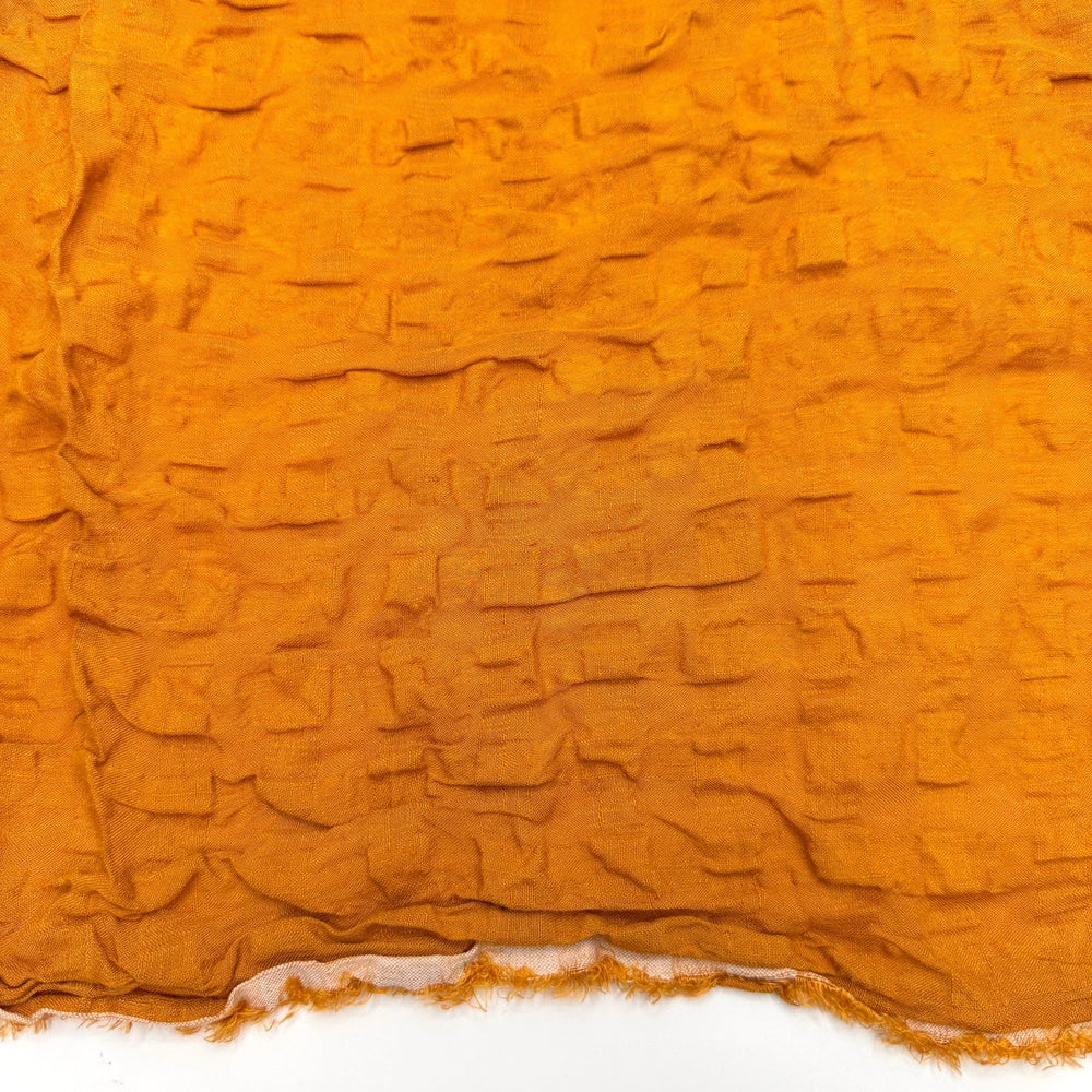 Quilters & Cosplayers & Crafters Oh My - Seersucker Cotton Woven - Dark Orange/Beige - 1.4M Bundle - True Deadstock fabric Fabric by private - Sustainable Textile | FABCYCLE
