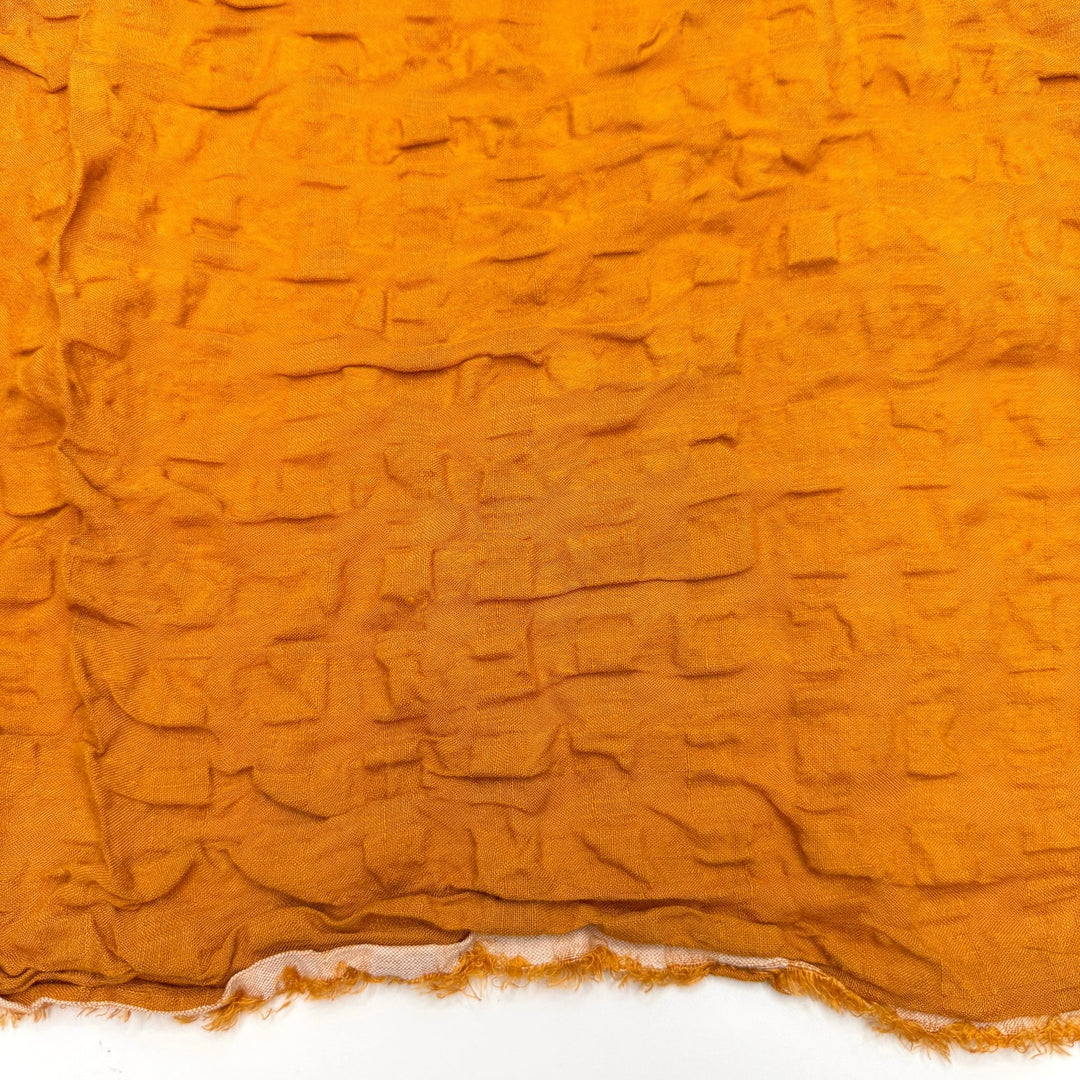 Quilters &amp; Cosplayers &amp; Crafters Oh My - Seersucker Cotton Woven - Dark Orange/Beige - 1.4M Bundle - True Deadstock fabric Fabric by private - Sustainable Textile | FABCYCLE