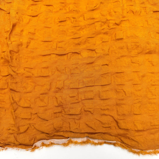 Quilters &amp; Cosplayers &amp; Crafters Oh My - Seersucker Cotton Woven - Dark Orange/Beige - 1.4M Bundle - True Deadstock fabric Fabric by private - Sustainable Textile | FABCYCLE