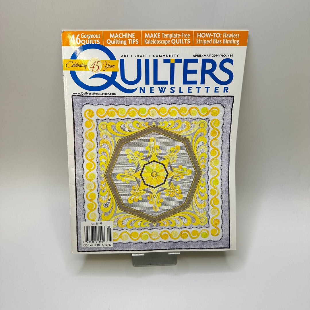 Quilters Newsletter April/May 2014 Books - Yellow - Individual - True Deadstock supplies Fabric by private - Sustainable Textile | FABCYCLE