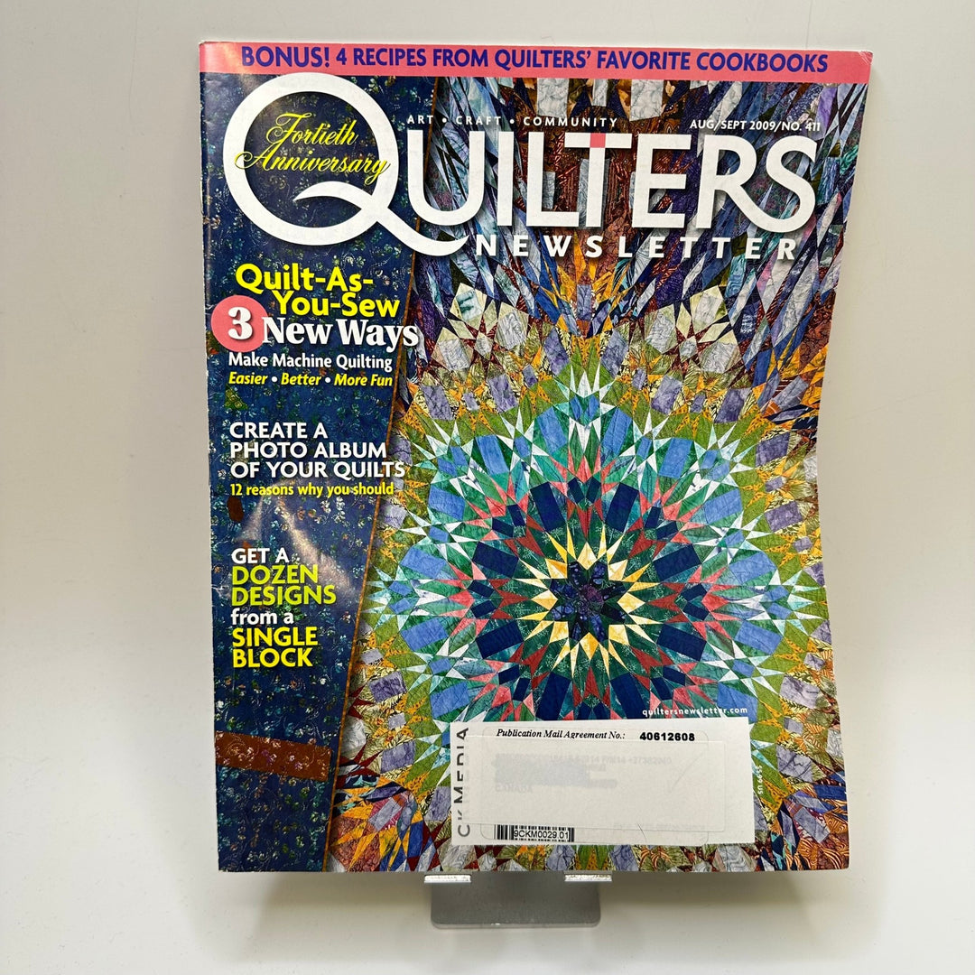 Quilters Newsletter Aug/Sept 2009 Books - Light Blue Multi - Individual - True Deadstock supplies Fabric by private - Sustainable Textile | FABCYCLE
