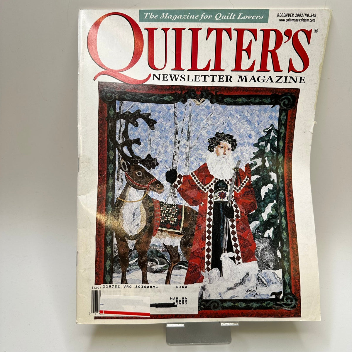 Quilters Newsletter Dec 2002 Books - Cream Multi - Individual - True Deadstock supplies Fabric by private - Sustainable Textile | FABCYCLE