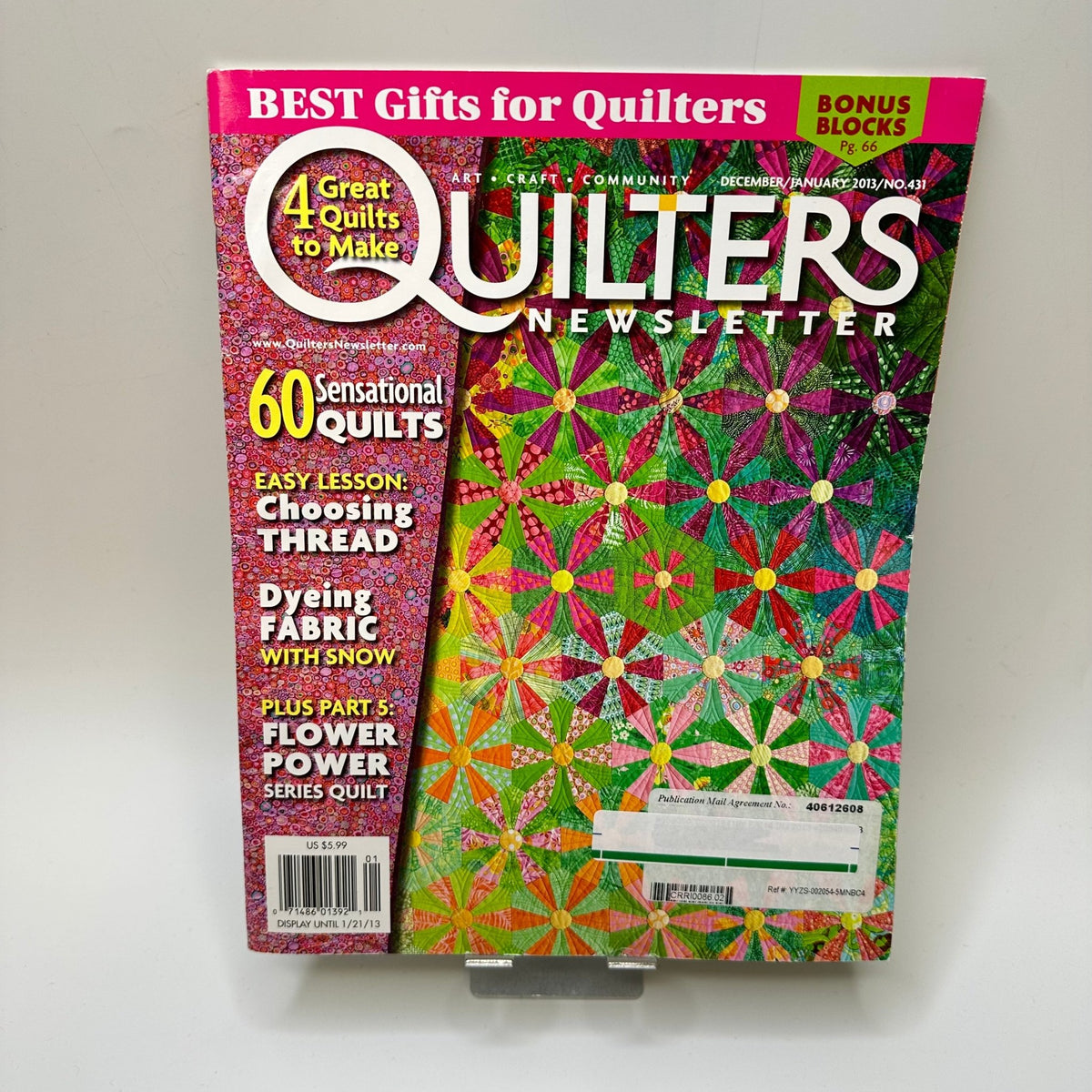 Quilters Newsletter Dec/Jan 2013 Books - Multi - Individual - True Deadstock supplies Fabric by private - Sustainable Textile | FABCYCLE