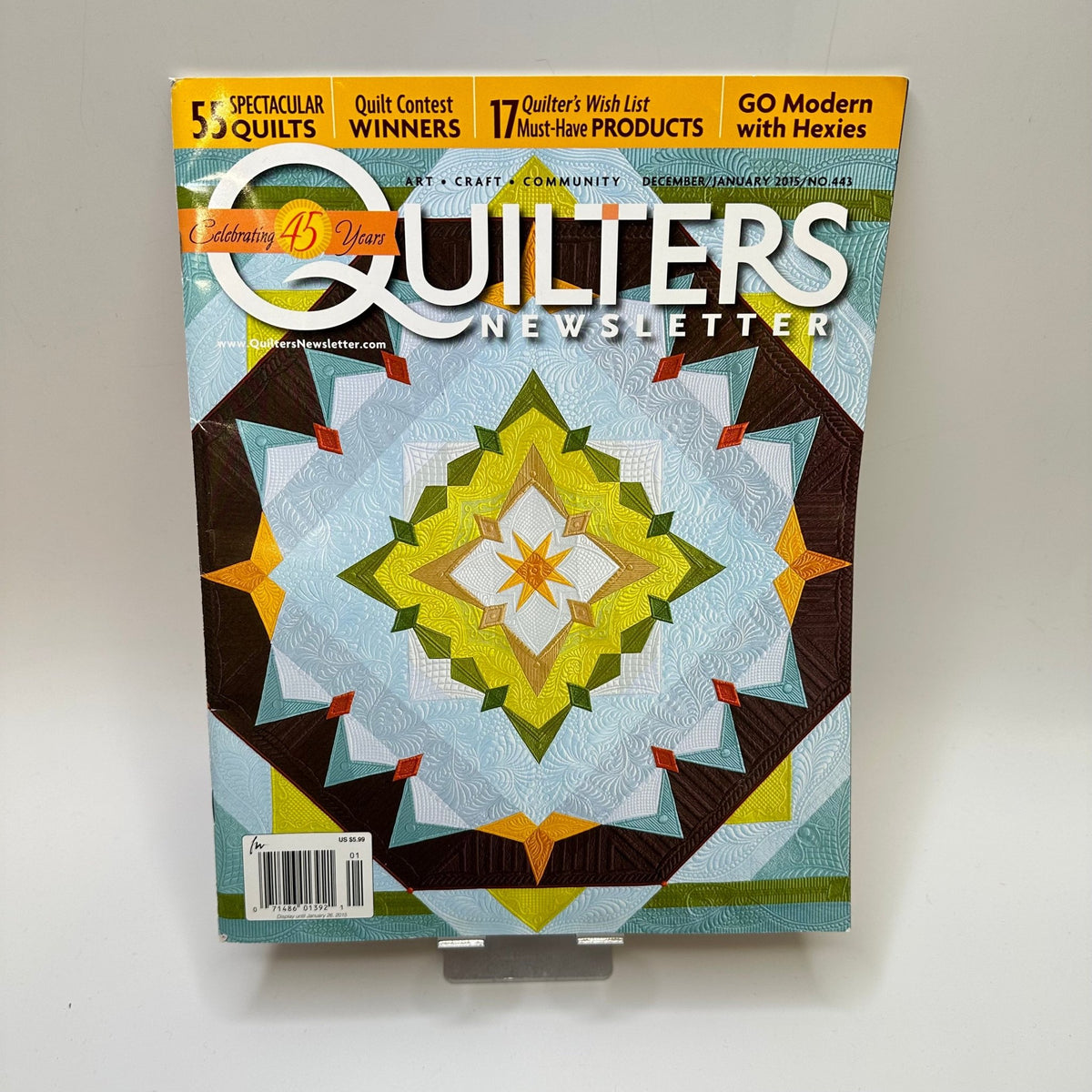 Quilters Newsletter Dec/Jan 2015 Books - Multi - Individual - True Deadstock supplies Fabric by private - Sustainable Textile | FABCYCLE