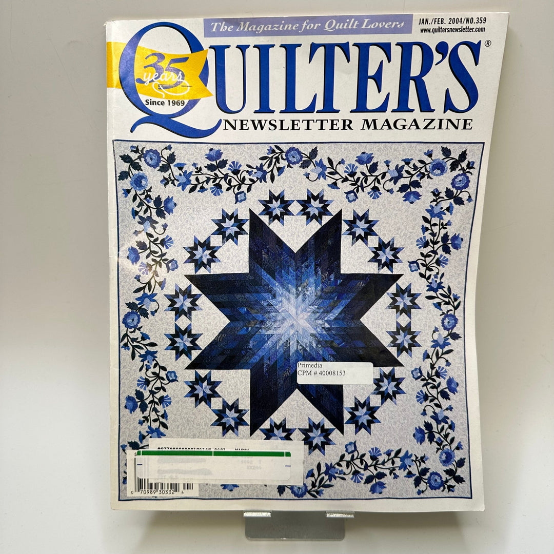 Quilters Newsletter Jan/Feb 2004 Books - Blue - Individual - True Deadstock supplies Fabric by private - Sustainable Textile | FABCYCLE
