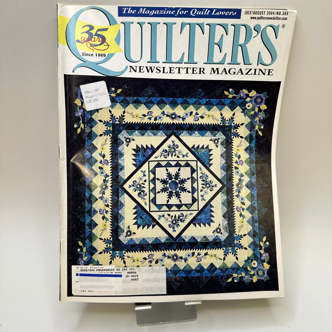 Quilters Newsletter July/August 2004 Books - Blue - Individual - True Deadstock supplies Fabric by private - Sustainable Textile | FABCYCLE