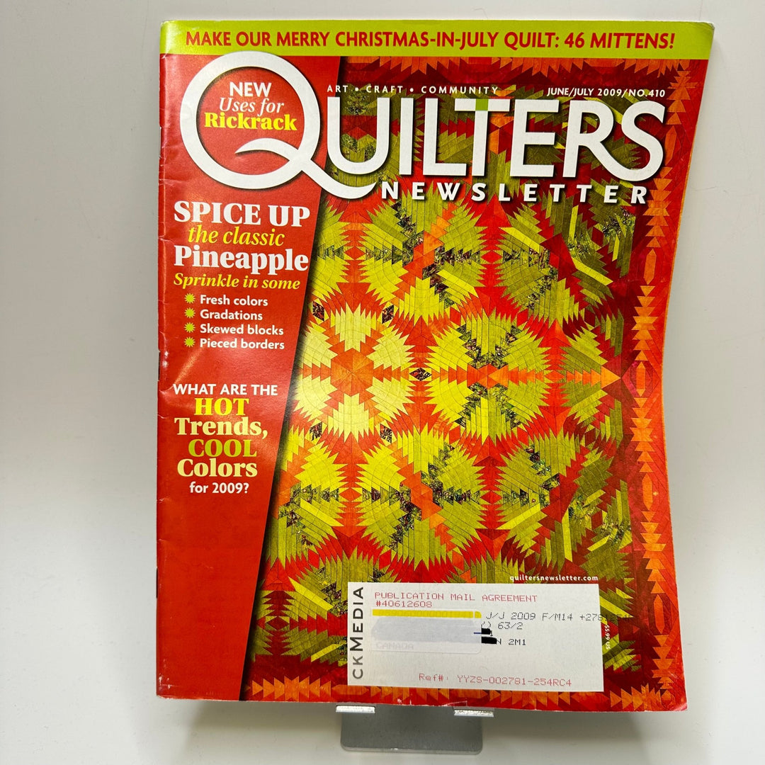 Quilters Newsletter June/July 2009 Books - Orange Multi - Individual - True Deadstock supplies Fabric by private - Sustainable Textile | FABCYCLE