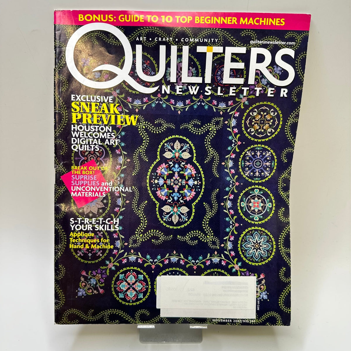 Quilters Newsletter November 2007 Books - Navy - Individual - True Deadstock supplies Fabric by private - Sustainable Textile | FABCYCLE