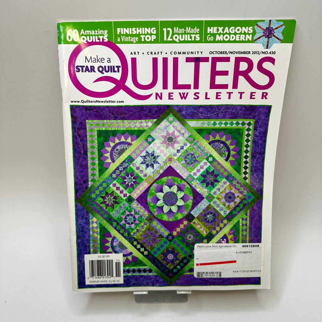 Quilters Newsletter Oct/Nov 2012 Books - Multi - Individual - True Deadstock supplies Fabric by private - Sustainable Textile | FABCYCLE