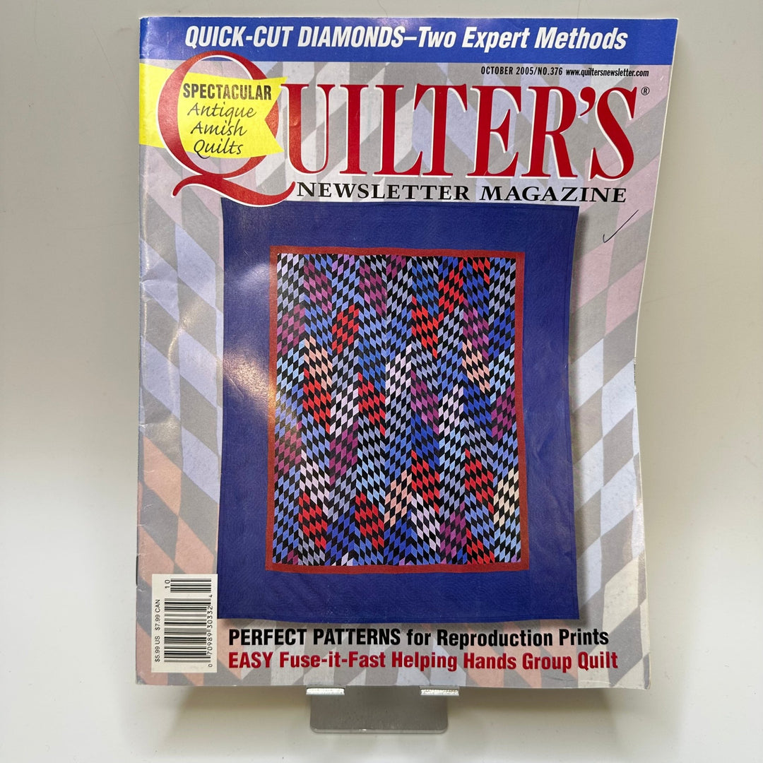 Quilters Newsletter October 2005 Books - Blue - Individual - True Deadstock supplies Fabric by private - Sustainable Textile | FABCYCLE