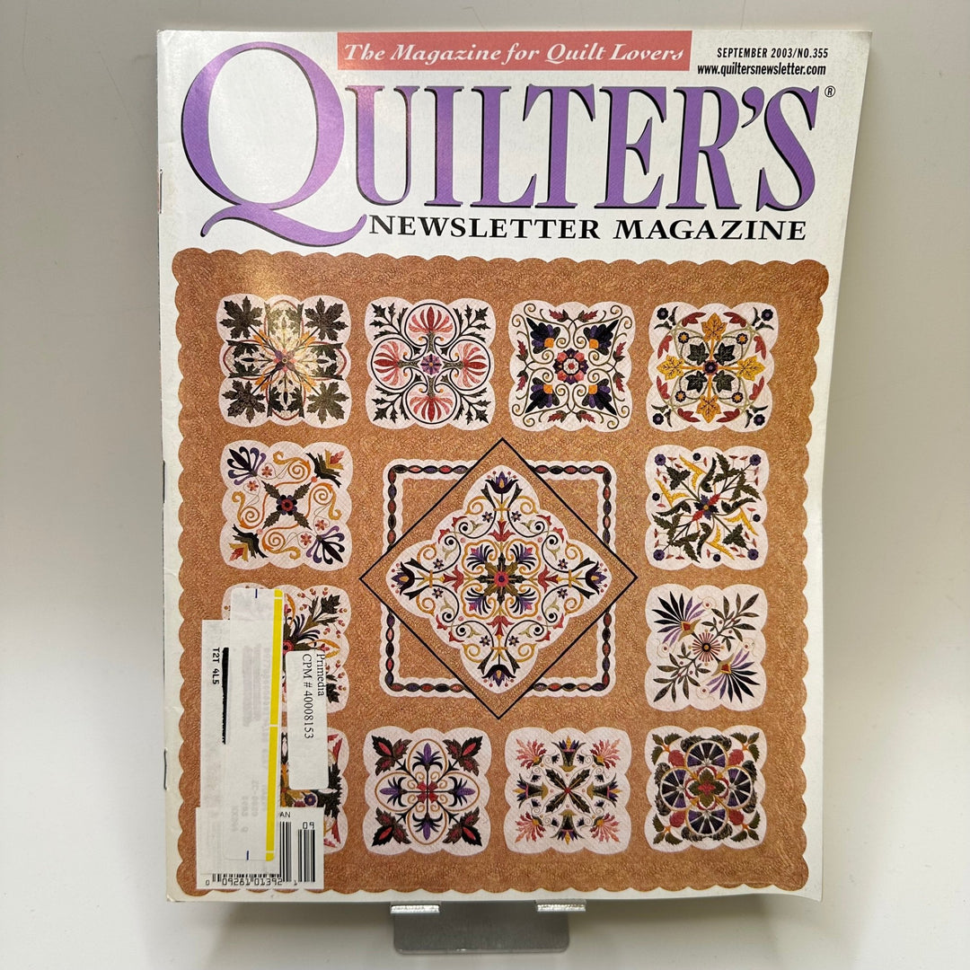 Quilters Newsletter September 2003 Books - Beige - Individual - True Deadstock supplies Fabric by private - Sustainable Textile | FABCYCLE