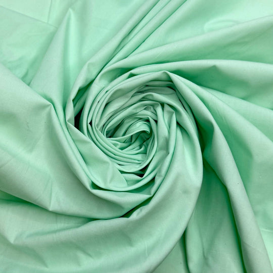 Quilting By The Sea - Cotton Blend Woven - Light Blue/Green - 0.9M Bundle - True Deadstock fabric Fabric by private - Sustainable Textile | FABCYCLE