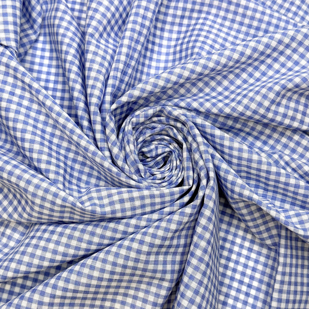 Quilting Classics - Cotton Woven - Blue/White Gingham - 1.95M Bundle - True Deadstock fabric Fabric by private - Sustainable Textile | FABCYCLE