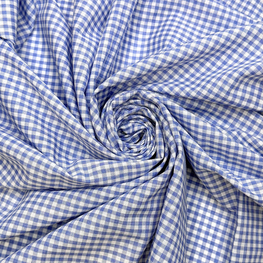 Quilting Classics - Cotton Woven - Blue/White Gingham - 1.95M Bundle - True Deadstock fabric Fabric by private - Sustainable Textile | FABCYCLE