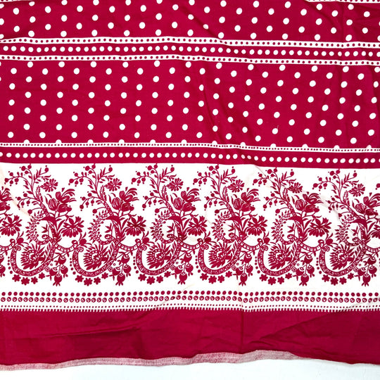 Quilting Fever - Vintage Cotton Woven - Dark White/Red Polka Dots - 3.75M Bundle - True Deadstock fabric Fabric by private - Sustainable Textile | FABCYCLE