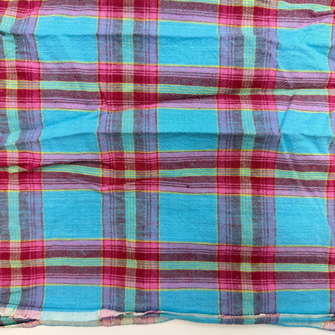 Quilting On My Mind - Cotton Woven - Blue/Pink Plaid - 2M Bundle - True Deadstock fabric Fabric by private - Sustainable Textile | FABCYCLE