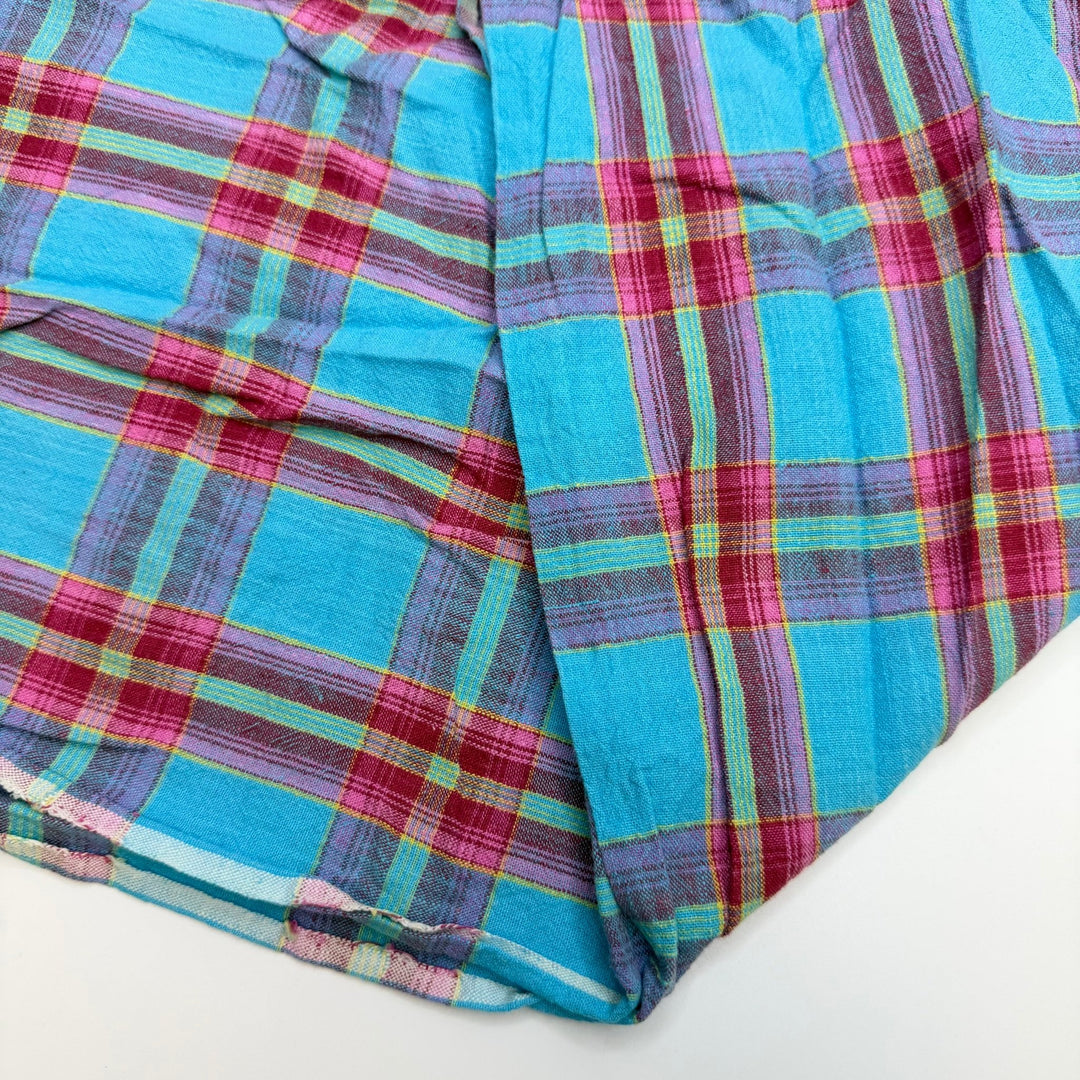 Quilting On My Mind - Cotton Woven - Blue/Pink Plaid - 2M Bundle - True Deadstock fabric Fabric by private - Sustainable Textile | FABCYCLE