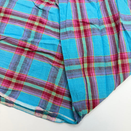 Quilting On My Mind - Cotton Woven - Blue/Pink Plaid - 2M Bundle - True Deadstock fabric Fabric by private - Sustainable Textile | FABCYCLE