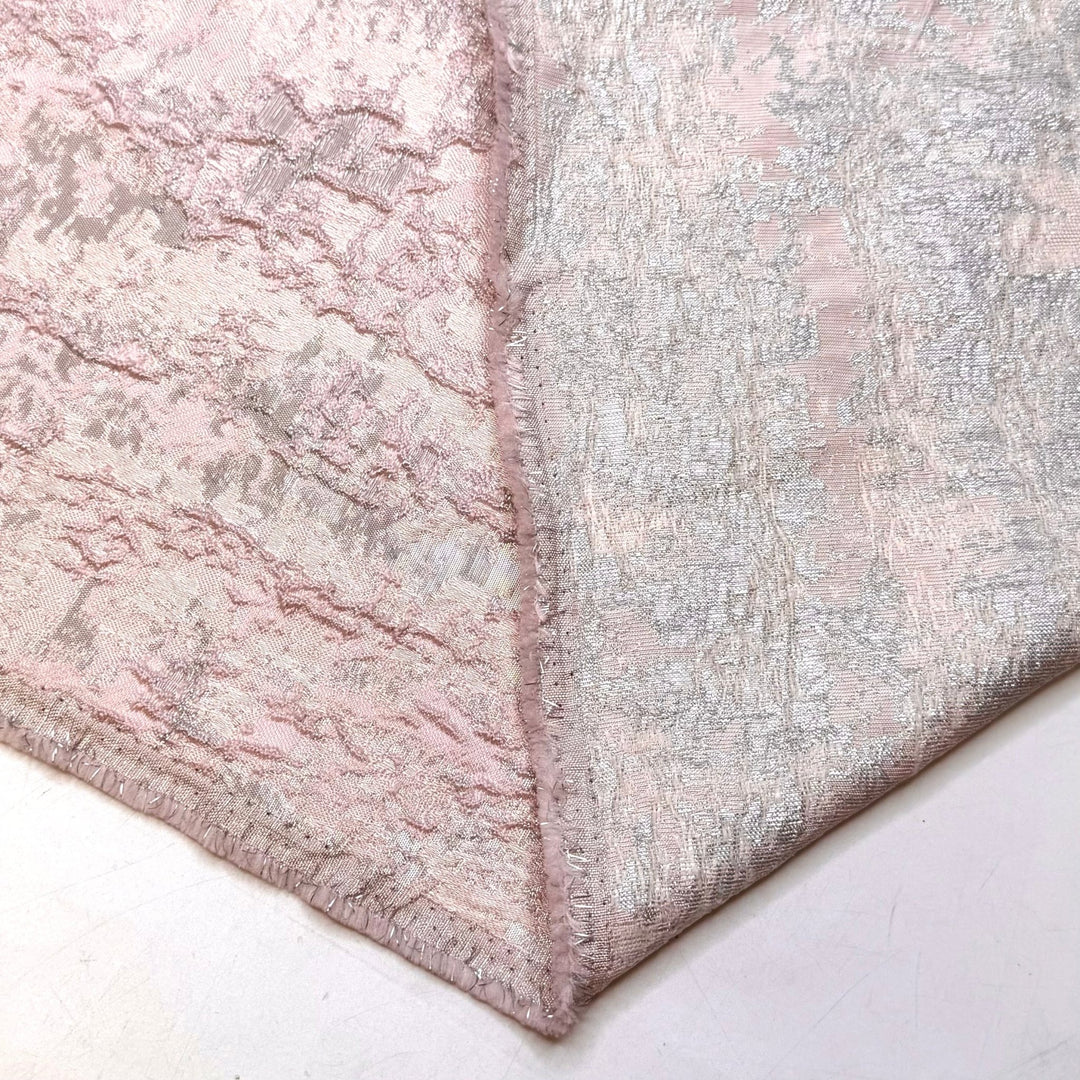 Quinceañera - Metallic Polyester Blend Woven - Pink/Silver - 1.4M Bundle - True Deadstock fabric Fabric by private - Sustainable Textile | FABCYCLE