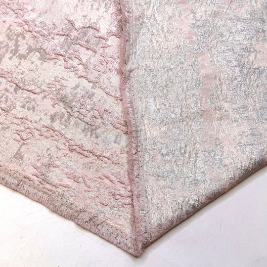 Quinceañera - Metallic Polyester Blend Woven - Pink/Silver - 1.4M Bundle - True Deadstock fabric Fabric by private - Sustainable Textile | FABCYCLE