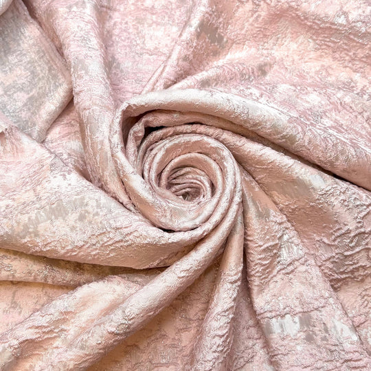 Quinceañera - Metallic Polyester Blend Woven - Pink/Silver - 1.4M Bundle - True Deadstock fabric Fabric by private - Sustainable Textile | FABCYCLE