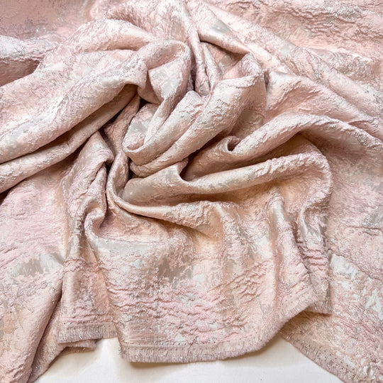 Quinceañera - Metallic Polyester Blend Woven - Pink/Silver - 1.4M Bundle - True Deadstock fabric Fabric by private - Sustainable Textile | FABCYCLE
